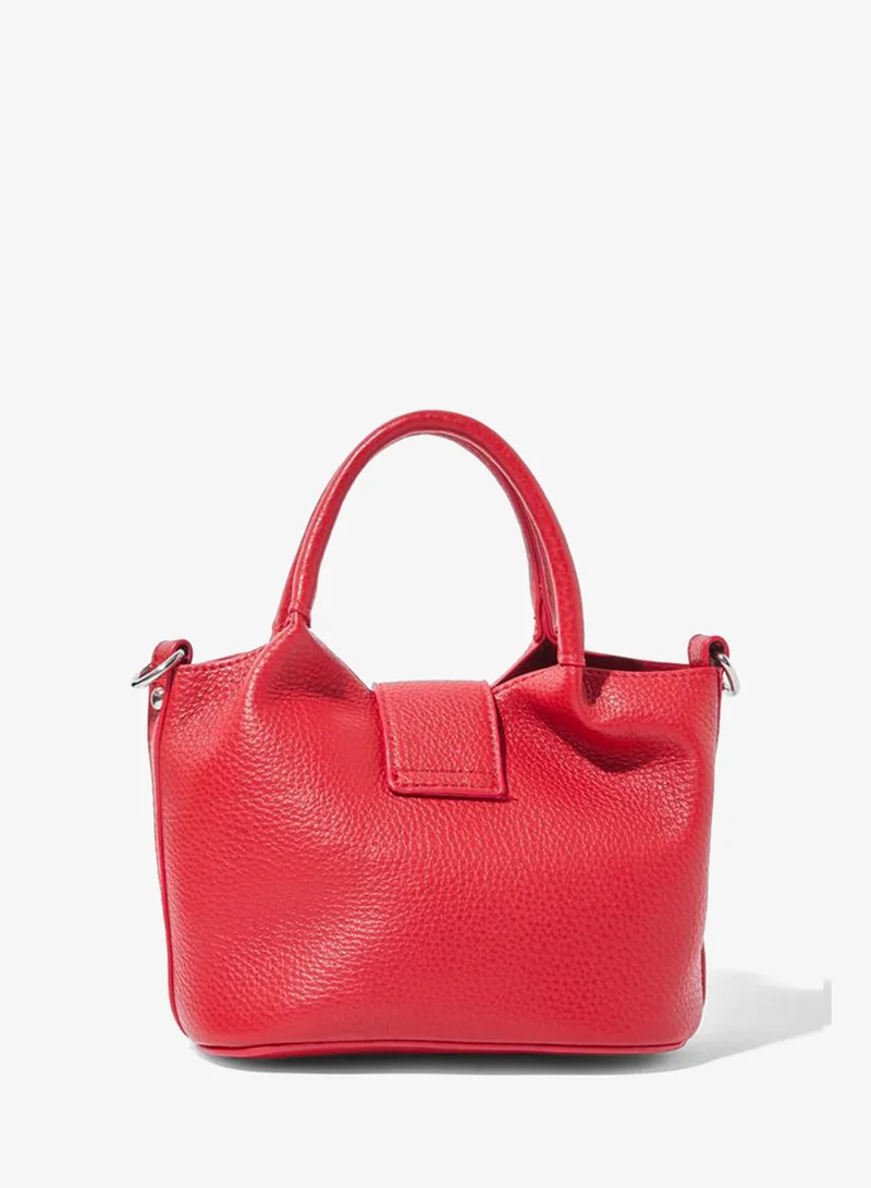 Styli  Red Pebbled Leather Mini Tote Bag for Women | Best Price UAE