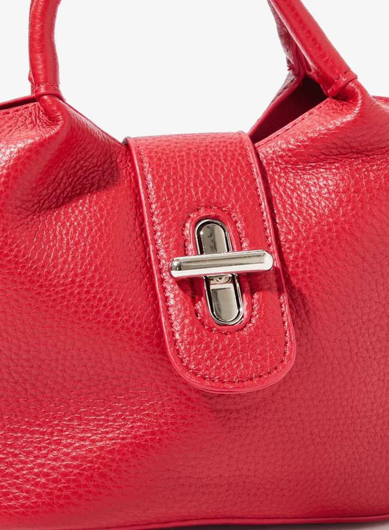 Styli  Red Pebbled Leather Mini Tote Bag for Women | Best Price UAE