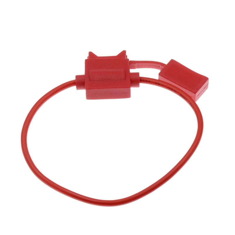 Red 14AWG 35A Waterproof Fuse Holder Medium Blade Automotive 32V Standard Fuse Insert - Image 2