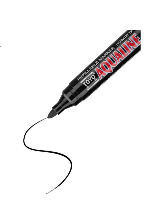 Toyo Mk138 Oil-Based Marker Pen, Tire Pen, Sign Pen, 12-Pack/Box, Blue - Image 2