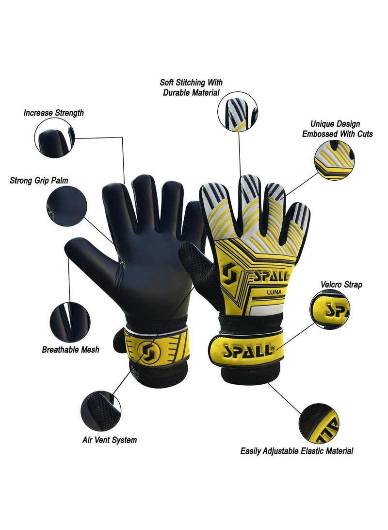 Spall Soccer Goalkeeper Gloves for Adults, Goalkeeper Gloves Extra Strong Grip and Non-Slip Unisex for Indoor and Outdoor Training and Match - Image 3