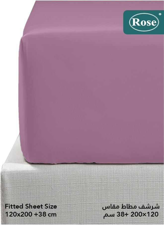 Rose Luxurious Plain Fitted Sheet with Deep Pockets and Pillow Case, Bed Sheet 2-Pieces Set, Soft & Cozy Microfiber Breathable and Cooling, Extra Twin Size 120x200+38 cm, Opera Mauve - pzsku/ZDA76F05A11884EC807CAZ/45/_/1740069797/35bed44d-ecc6-4f53-8024-9ed9b4854892