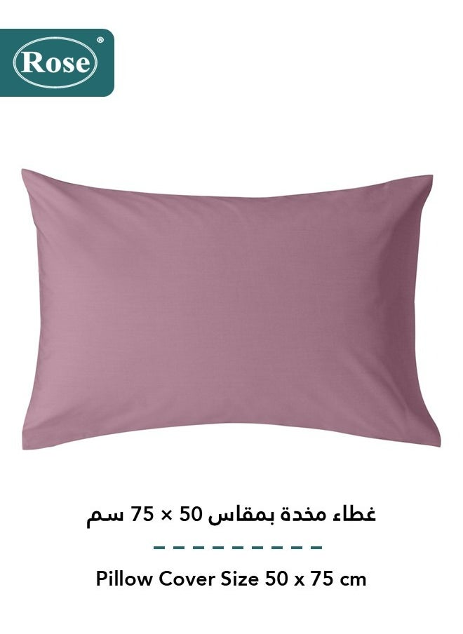 Rose - Rose Luxurious Plain Fitted Sheet with Deep Pockets and Pillow Case, Bed Sheet 2-Pieces Set, Soft & Cozy Microfiber Breathable and Cooling, Extra Twin Size 120x200+38 cm, Opera Mauve - Image 1
