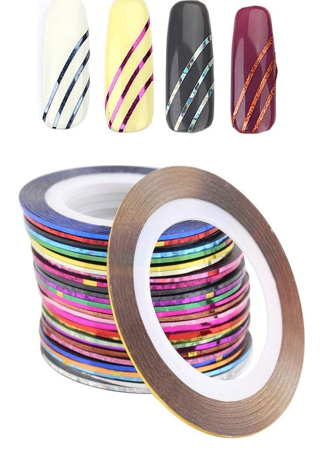 Belicia 10 Colors Nail Striping Tape Line Multicolor Mixed Rolls Striping Tape Line DIY Nail Tip Nail Art Decals Decoration Sticker - Image 5