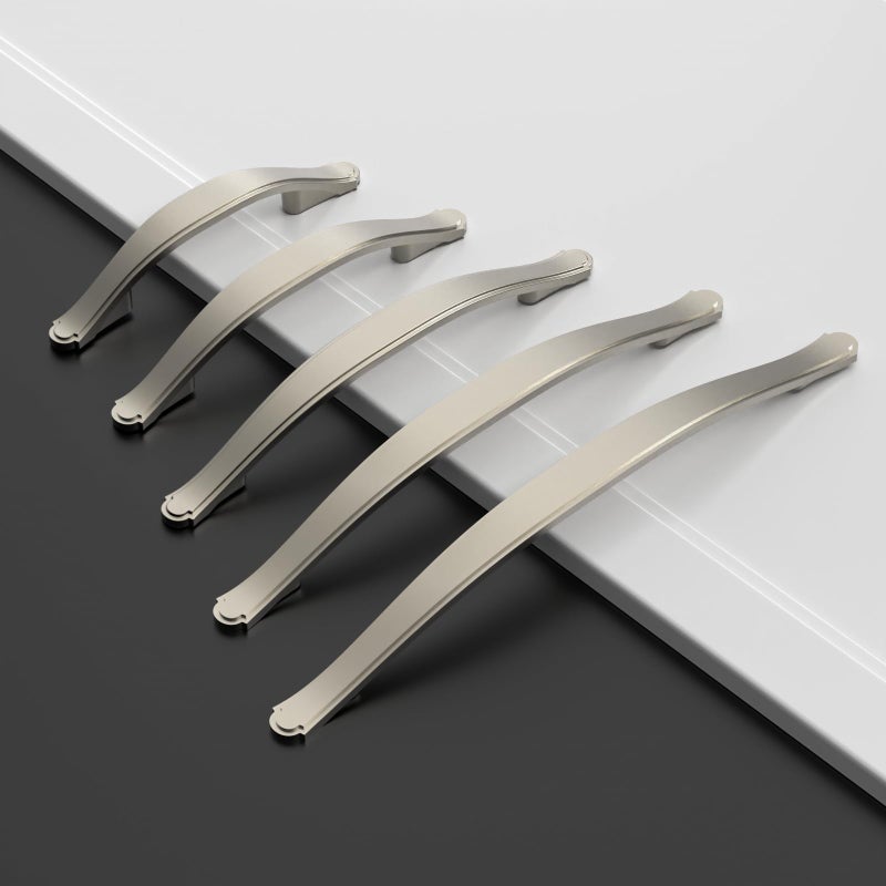 Amerdeco 10 Pack Brushed Satin Nickel Cabinet Pulls 3 Inch(76mm) Hole Center Cabinet Hardware Kitchen Cabinet Handles for Bathroom Dresser Pulls ZH0068 - Image 3