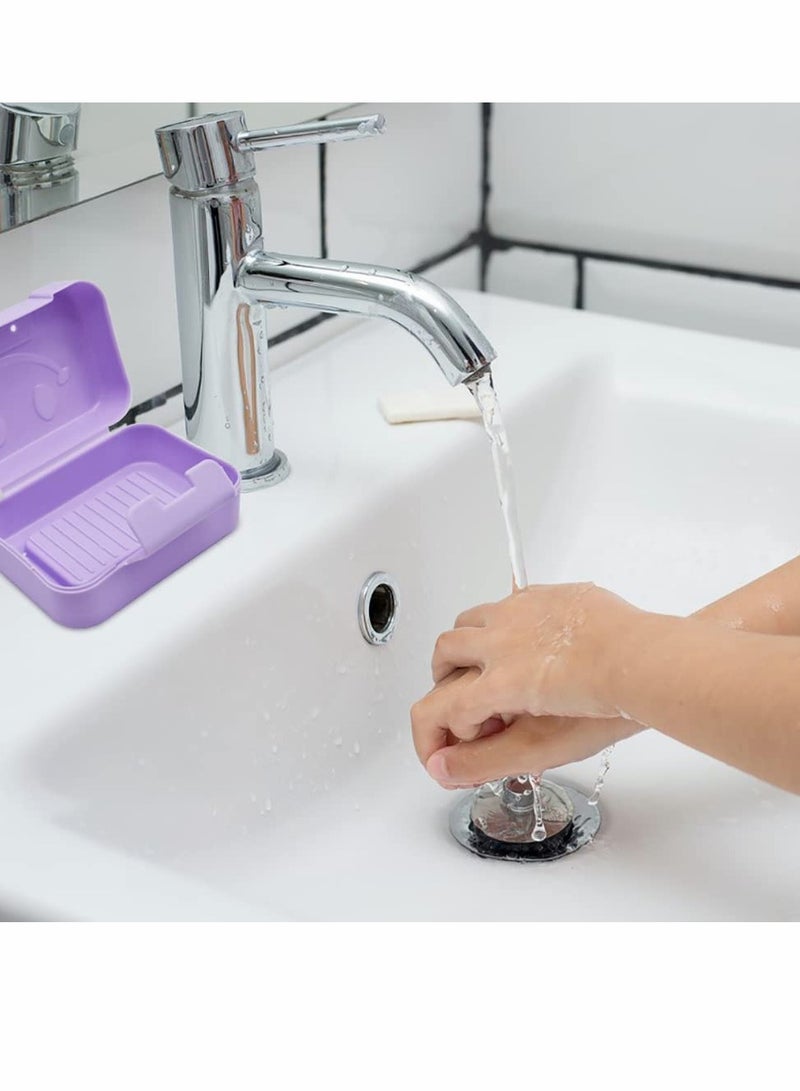 4 Pack Soap Holder Travel Case, Portable Leak Proof Soap Box Dish Container in 4 Colors (11 x 7.5 x 5.3cm) - Image 5