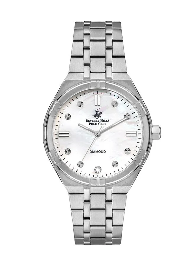 BEVERLY HILLS POLO CLUB Beverly Hills Polo Club BP3274X.320 Women's Analog Display Watch & Metal Strap Silver