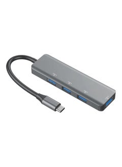 NIBEMINENT 4-Port USB Hub Grey  - Image 1