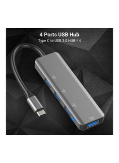 NIBEMINENT 4-Port USB Hub Grey  - Image 5