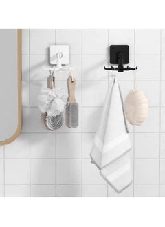 RATSAW 360 Rotating Folding Hook Multi purpose Hanging Utensil Holder Hook 180 Degrees Vertical Flip Self Adhesive Hook Utensil Rack for Kitchen Bathroom Cabinet Towel 6 Pcs  - Image 2