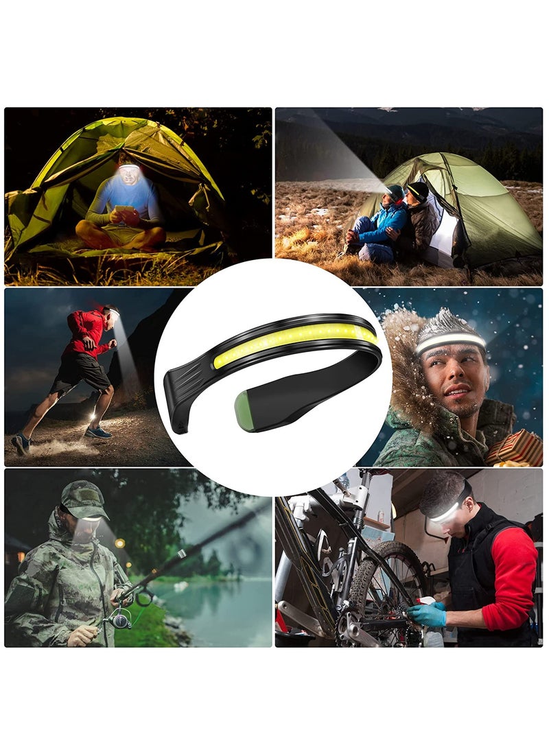 Led Headlamp Rechargeable - Waterproof Brightbeam Neckband and Headlamp Flashlight with 4 Lighting Modes for Camping Running Hiking Hardhat