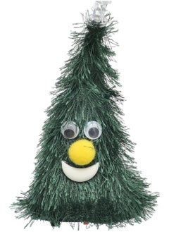 Generic New Year fabric Christmas tree with a happy face and party song design for decoration - multi-colored  - Image 1