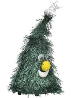 Generic New Year fabric Christmas tree with a happy face and party song design for decoration - multi-colored  - Image 2