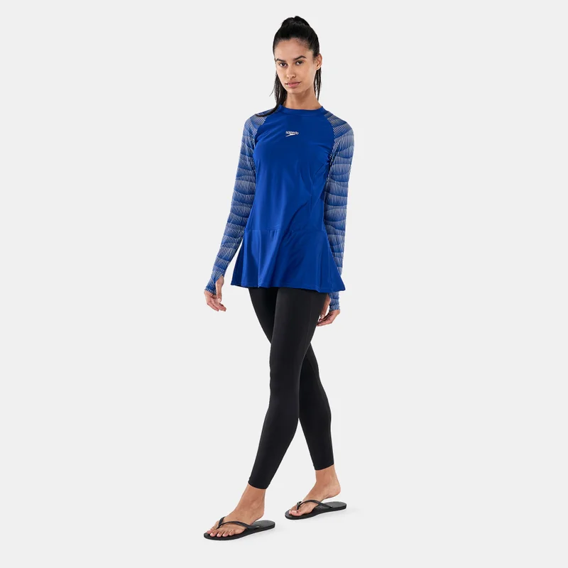 speedo Blue Women's Modest Deluxe Rashguard for Women | Best Price UAE