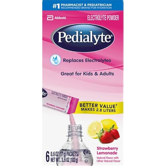 Pedialyte Electrolyte Powder Strawberry Lemonade, 6 Count (Pack of 1) - Image 2