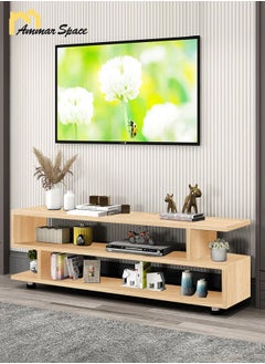 Ammar Space Modern TV Table Home Office Storage Rack TV Rack Cabinet Modern Media Console Coffee Table Side End Table for Living Room Bedroom  - Image 1
