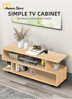 Ammar Space Modern TV Table Home Office Storage Rack TV Rack Cabinet Modern Media Console Coffee Table Side End Table for Living Room Bedroom  - Image 2