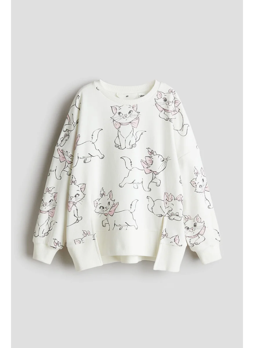 H&M Oversized Printed Sweatshirt
