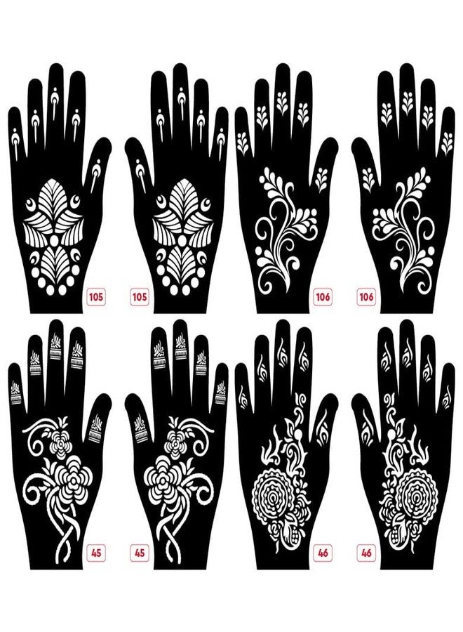 Apcute Mahndi stickers Latest Mehandi Design Stencils for Girls, womens, kids, unisex Design NO - Apcute-New-105-106-45-46 - Image 1