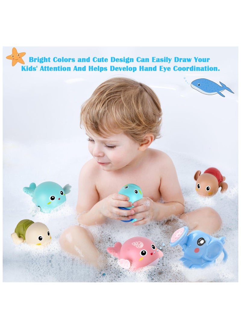 ميتوي 6 ШТ. детских игрушек для купания, Милая заводная игрушка для бассейна с животными - Image 2