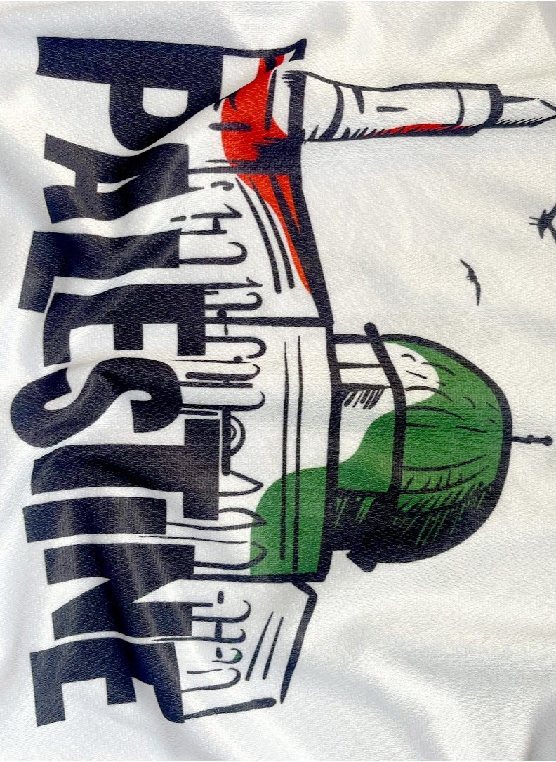 VIGA - Palestine White Soccer T-shirt - Image 1