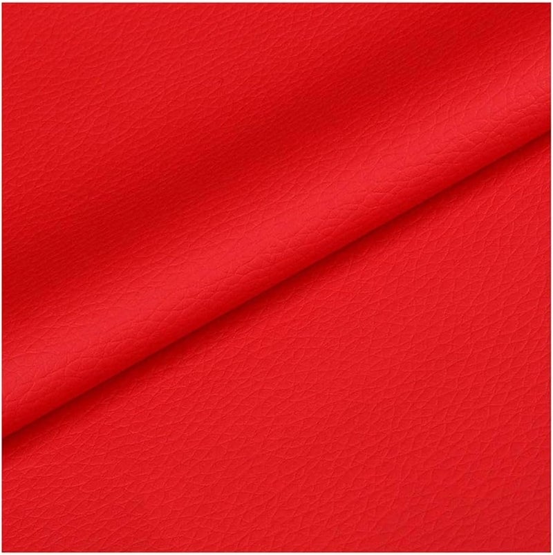 Faux Leather Sheets，Faux Leather Material， PVC Fabric Leather Leatherette Faux Leather Upholstery Crafts DIY Sewings Sofa(Red,1.37x1m) - Image 1