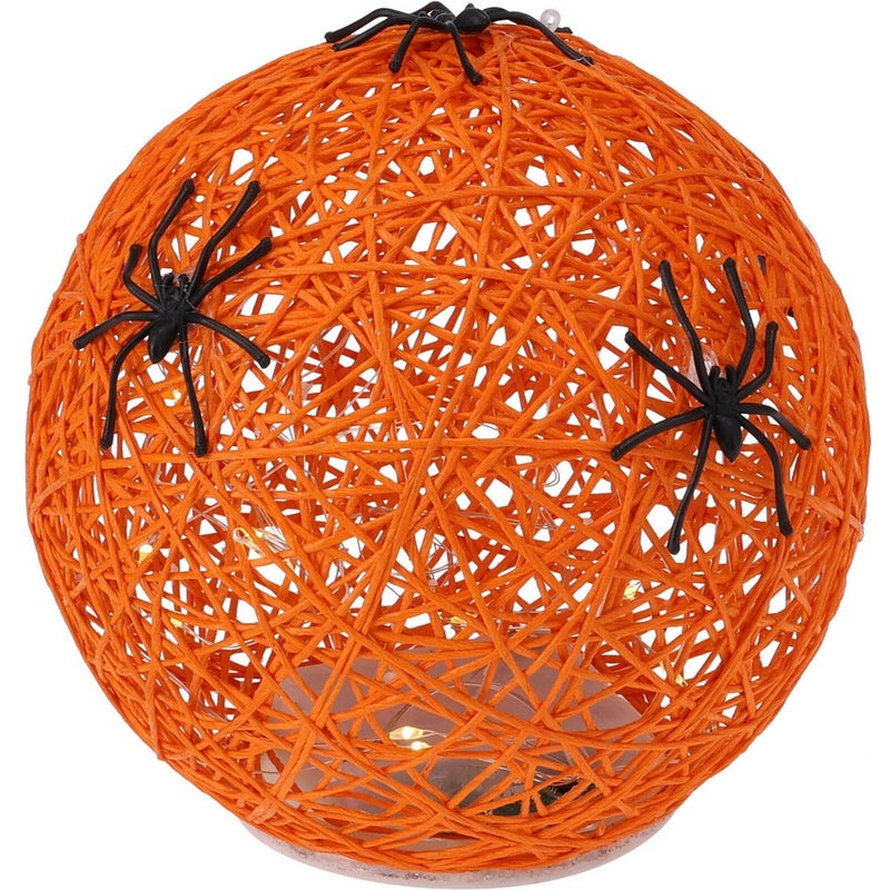 Koopman Spider on Ball Decoration with LED – 15cm Halloween Ornament, Holiday Seasonal Decor for Home, Tabletop & Spooky Festive Display, Assorted 1 piece - Image 2
