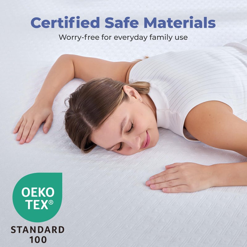 BDEUS 2 Inch Gel Memory Foam Mattress Topper Twin Size, Cooling Mattress Topper for Back Pain Relief, Non-Slip Design with Removable & Washable Soft Bamboo Cover. - Image 4