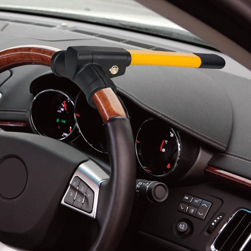 Auspicious Car Anti-Theft Stick - Car Steering Wheel Lock, Car Steering Wheel Lock, Steering Wheel Lock, Auto Steering Wheel Lock, Universal Steering Wheel Lock Locking Device, 2 Keys - Image 2