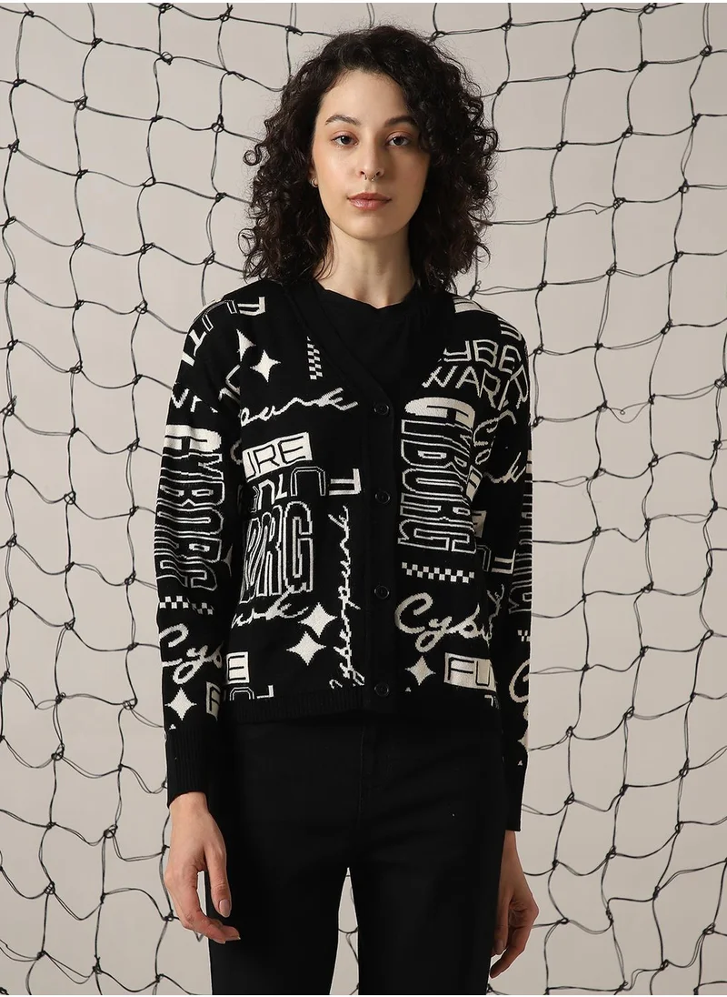 Hubberholme Women's Off White 100% Acrylic Solid Sweater
