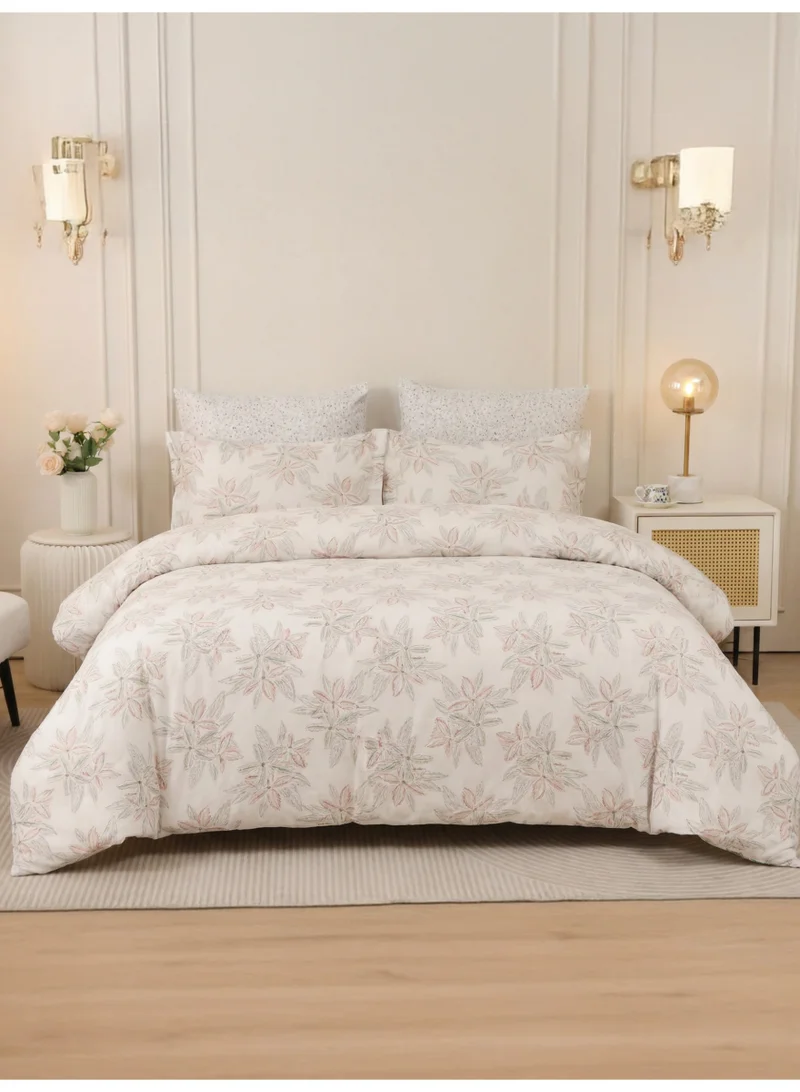 دوناتيلا طقم غطاء لحاف مطبوع، مقاس كينغ مناسب لسرير 200×200 سم - طقم سرير مكوّن من 6 قطع، قماش مايكروفايبر مصقول - 1 غطاء لحاف، 1 شرشف مطاطي، 2 كيس مخدة شام، 2 كيس مخدة (الحشوة غير متضمنة)