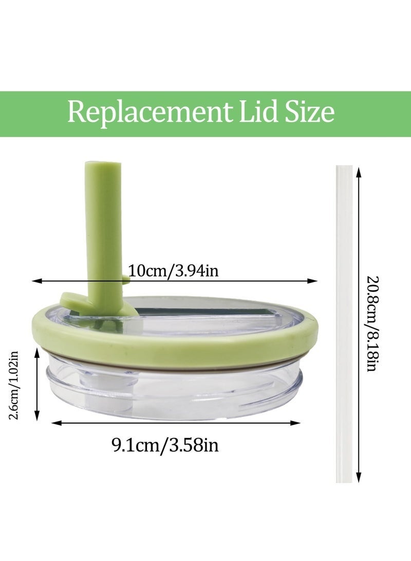 2 Pack 40 oz Tumbler Flip Straw Lid Replacement fit for Stanley Quencher, Spill Proof Splash Resistant Tumbler Lids,Reusable Tumbler Cover for Stanley Cup (Light Purple) - Image 4