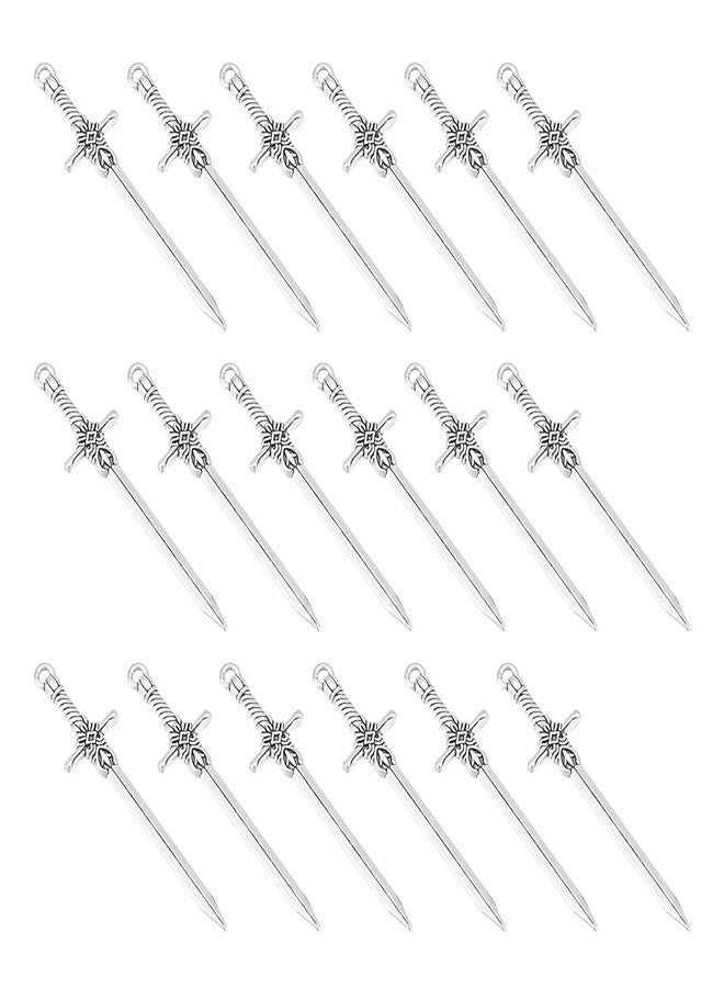 UNICRAFTALE 50pcs Tibetan Style Sword Bookmark Pendant - Antique Silver Alloy Charms, Punk and Ancient Sword Pens Set for Book Lovers and Custom Toymaking - Image 1