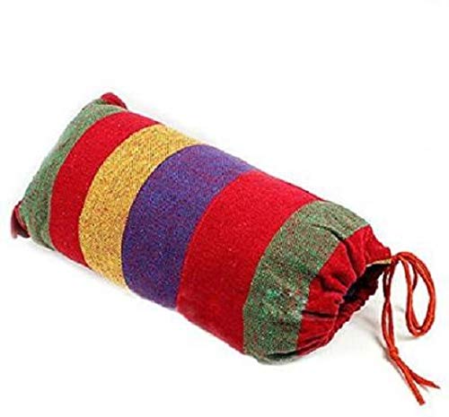 Thrivanta Outdoor Camping Canvas Fabric Portable Garden Hammocks Striped Ultralight Beach Swing Bed with Strong Rope - Image 2