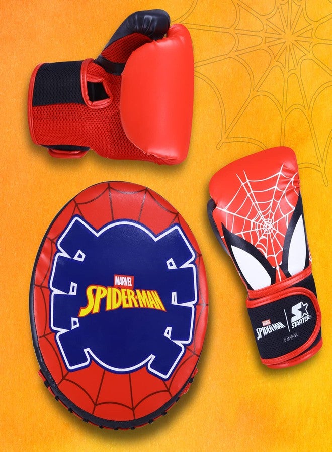 STARTER Marvel Spiderman Focus Pad & Gloves Set, Easy to Assemble, Boxing Gloves, Focus Pads, Kids for 3Y+, Red | Safe & Gift-Friendly - Image 5