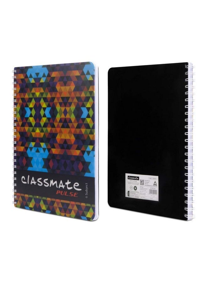 classmate Classmate Pulse 6 Subject Spiral Notebook - Pack of 1 | Unruled | 300 Pages | A4-29.7cm x 21.0cm | Attractive Cover Designs | Soft Cover | Notebooks for College Students  - Image 3