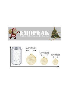 The Bros 24Pcs Mini Christmas Balls Ornaments for Xmas Christmas Tree - 1.57 Inch Shatterproof Christmas Tree Decorations Hanging Ball for Holiday Wedding Party Decoration Gold  - Image 4