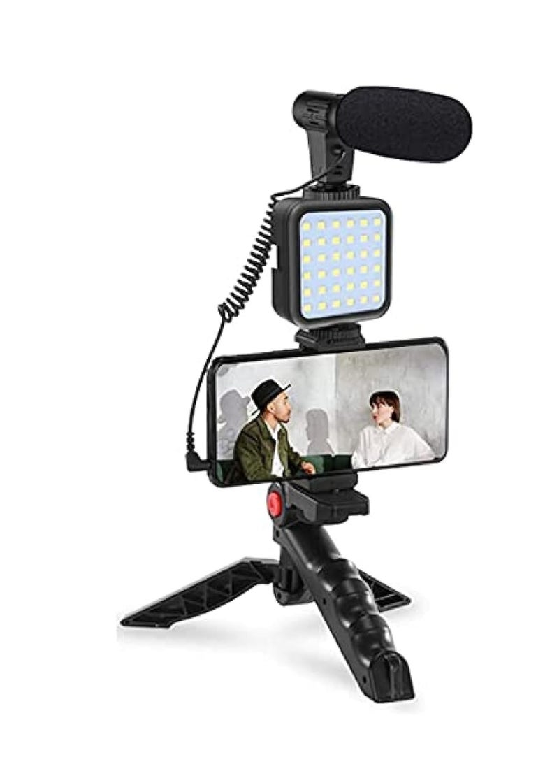 ELTRAZONE Smartphone & Camera Vlogging Studio Kits Video Shooting Photography Suit with Microphone LED Fill Light Mini Tripod  - Image 3