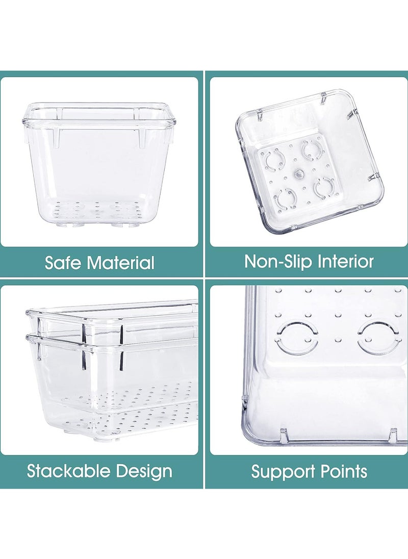 Generic 25 PCS Clear Plastic Drawer Organizer Set, 4 Sizes Desk Drawer Divider Organizers and Storage Bins for Makeup, Jewelry, Gadgets for Kitchen, Bedroom, Bathroom, Office  - Image 4