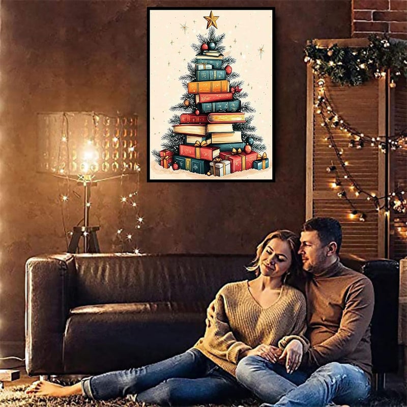 Tiwabb 6 Pack Christmas Diamond Art Kits for Adults,Santa Claus Deer Snowman Bell Cardinals Boots Diamond Painting Kits for Adults,Christmas Tree 5D Full Drill DIY Diamond Dot Gem Arts Craft 12X16 inch - Image 4