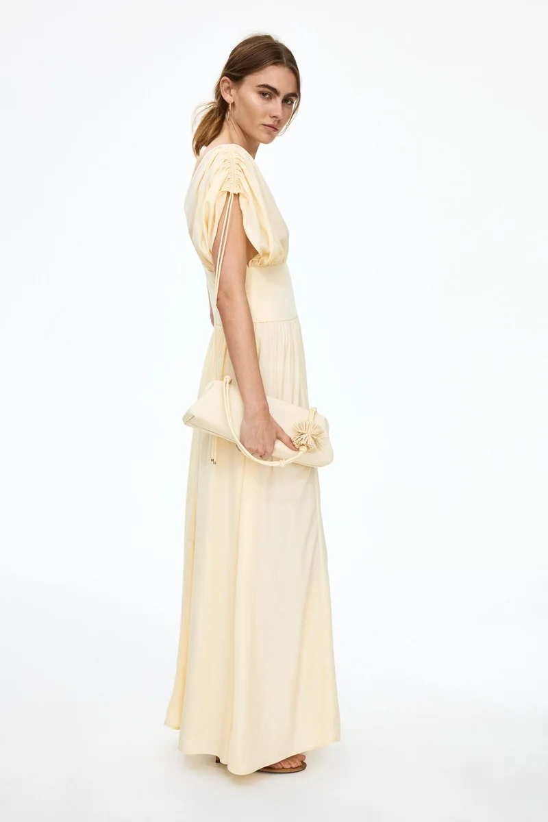 H&M Draped drawstring-detail dress