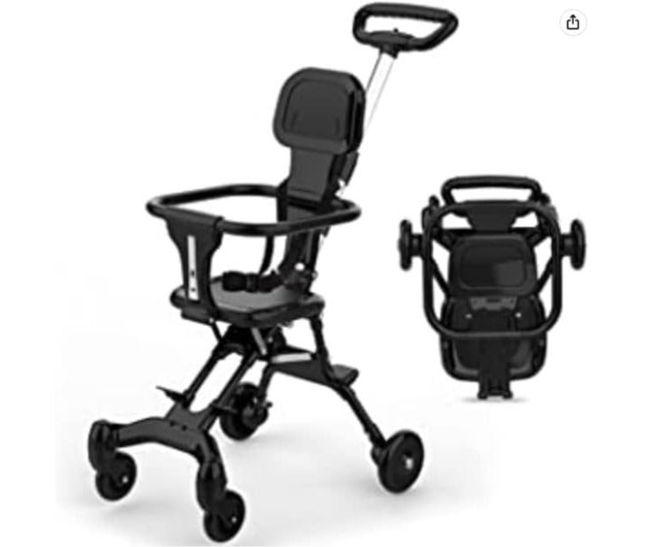 Pocket Stroller for Travel Stroller for Airplane- Portable Compact Airport Stroller - Small Stroller for Toddler Travel - All Terrain Stroller for Toddler Stroller for Upto 65 Lbs., black - Image 3