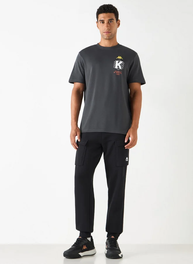 Kappa Kappa Logo Print Crew Neck T-shirt with Short Sleeves