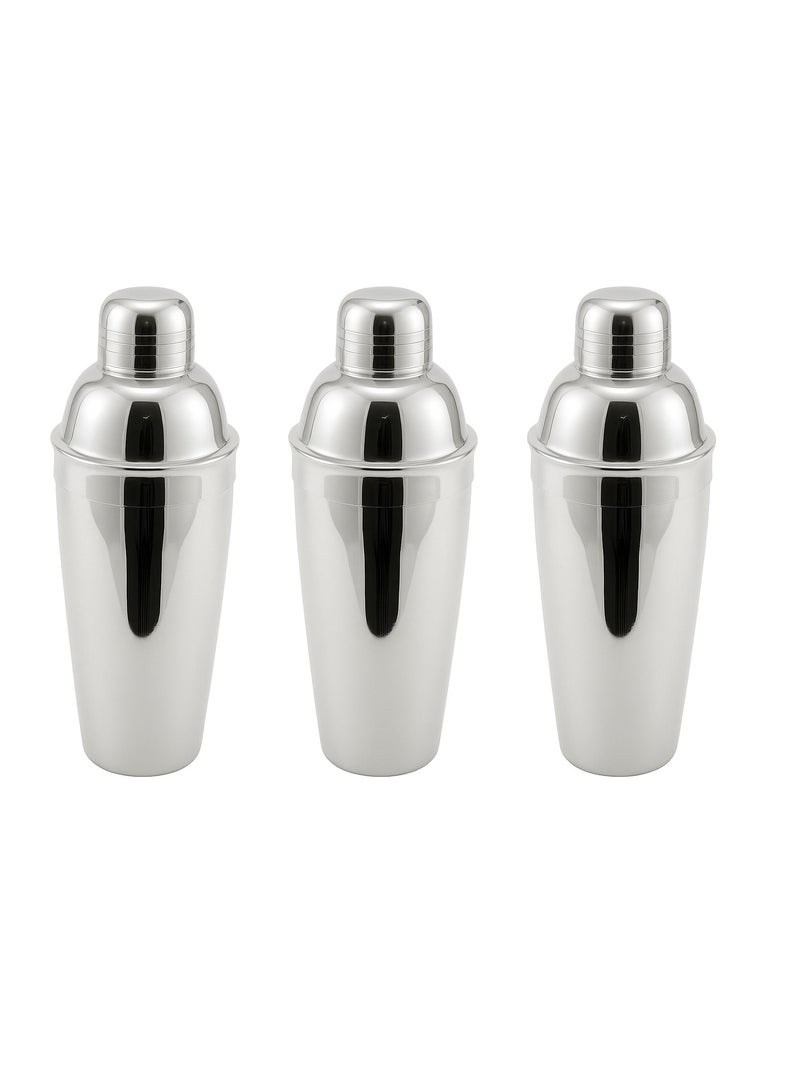 Winco Pack OF 3 Stainless Steel Drink Shaker
