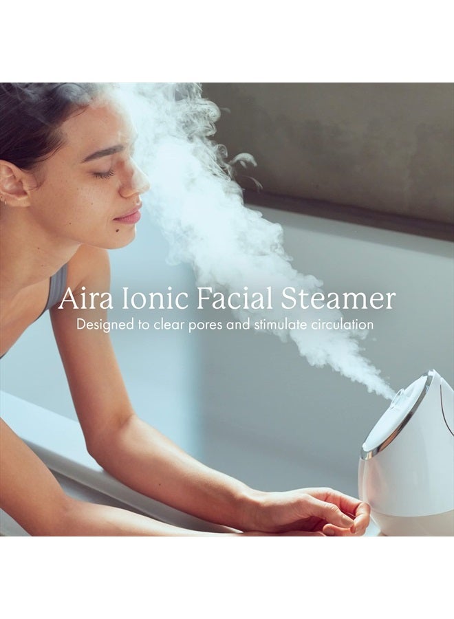 Vanity Planet Aira Ionic Facial Steamer (Beige) - Pore Cleaner That Detoxifies, Cleanses and Moisturizes - Adjustable Nozzle, Water Tank with 3 Essential Oil Baskets - Image 2
