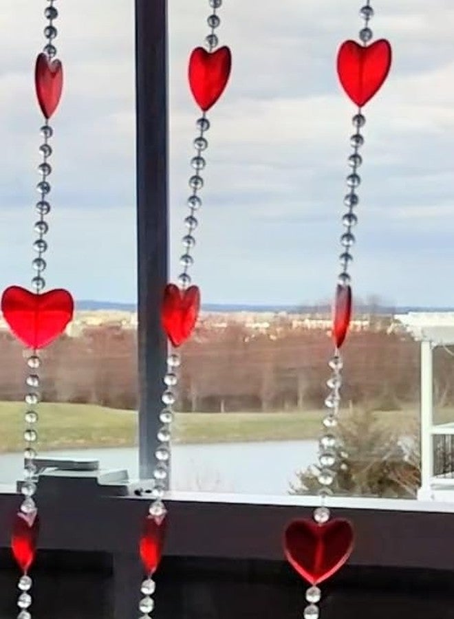 إيجان هوم ستارة خرز أكريليك جميلة من Asian Home - قلب أحمر - Image 5