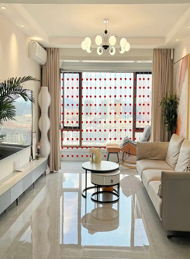 إيجان هوم ستارة خرز أكريليك جميلة من Asian Home - قلب أحمر - Image 2