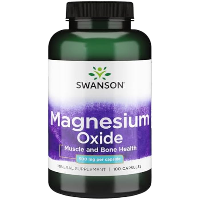 Swanson Magnesium Oxide 500 mg 100 Caps - Image 1