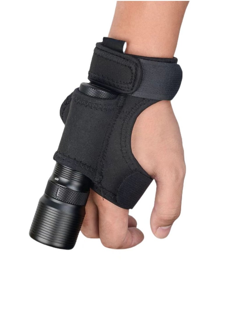 PYC - Diving Flashlight Glove Hands-Free Flashlight Holder Universal Adjustable Wrist Strap Scuba Dive Lights Accessories (Not Included Flashlight) - Image 1