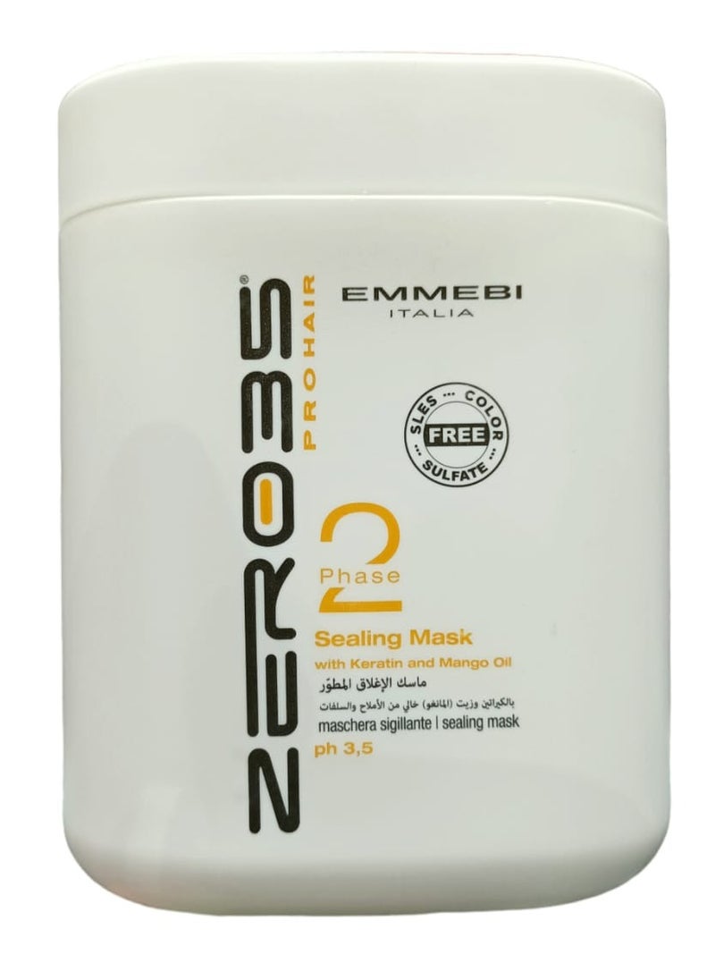 zero35 A 1000 ml Hair Mask With keratin and Mango Oil  Free of Salts and Sulfates 